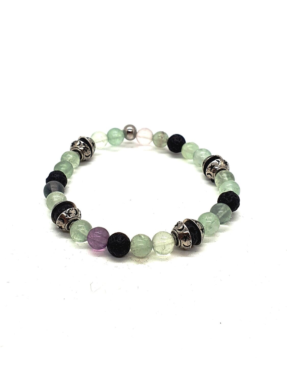 Bracelet Fluorite, 6 mm