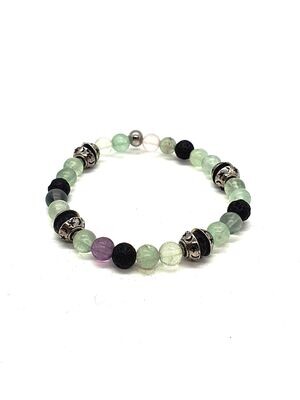 Bracelet Fluorite, 6 mm