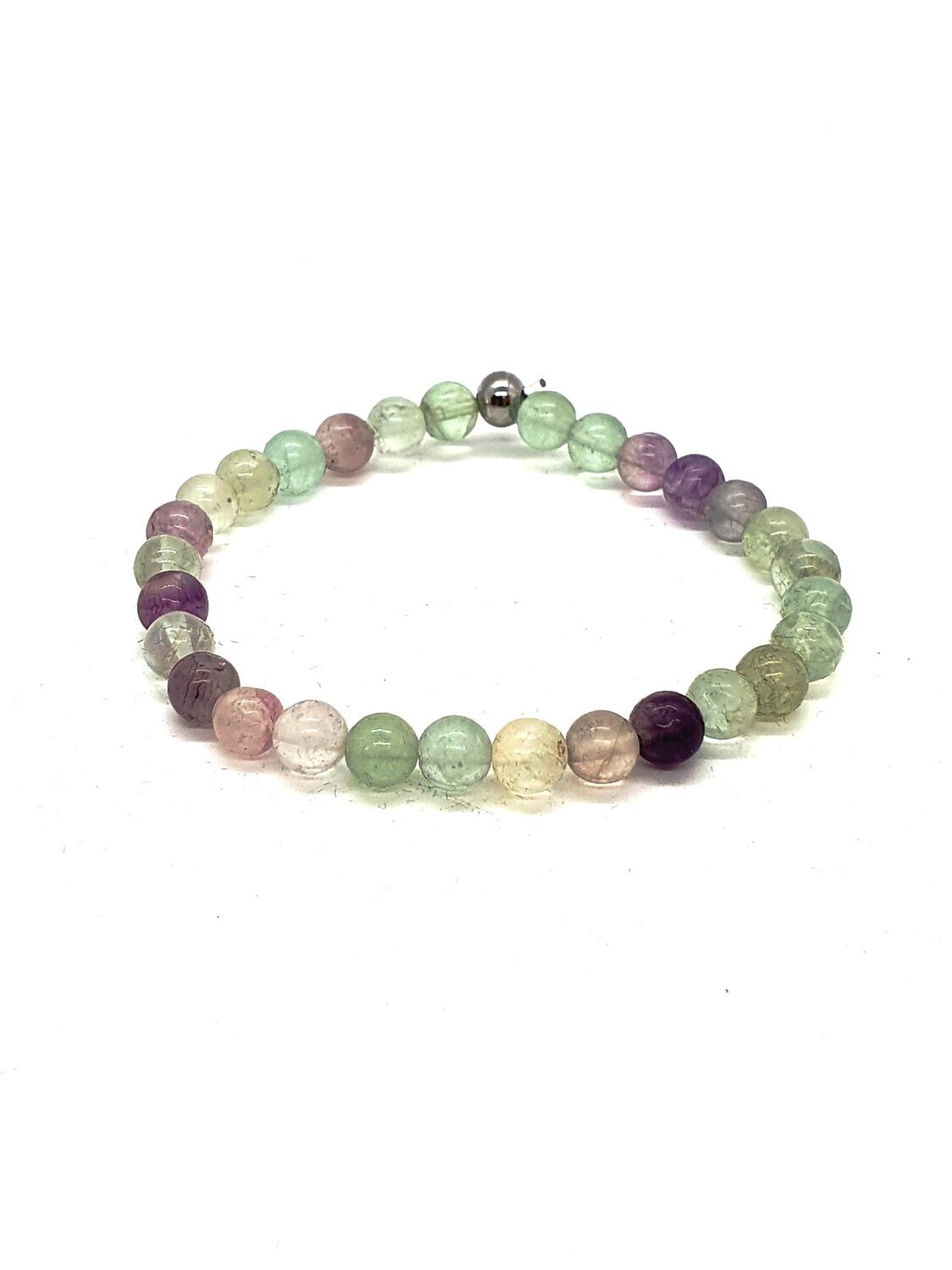 Bracelet Fluorite, 6 mm