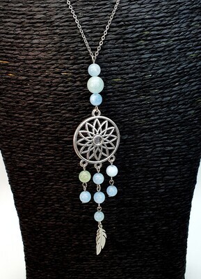 Collier Aigue Marine 6 et 8 mm