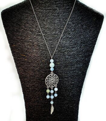 Collier Aigue Marine 6 et 8 mm