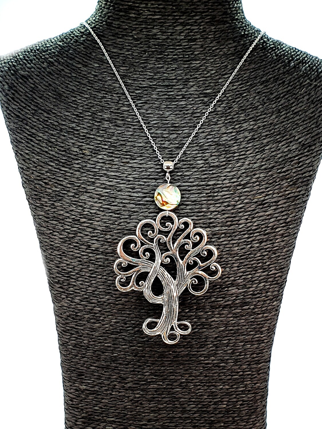 Collier Nacre et Arbre de Vie, 14 mm