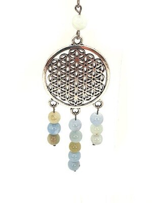 Boucles d'Oreilles Aigue Marine, 6 mm