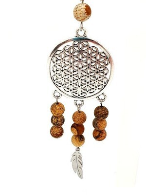 Boucles d'oreilles Jaspe Paysage, 6 mm