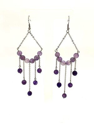 Boucles d&#39;oreilles Améthyste
