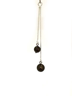Boucles d'oreilles en Pyrite, 6 et 8 mm