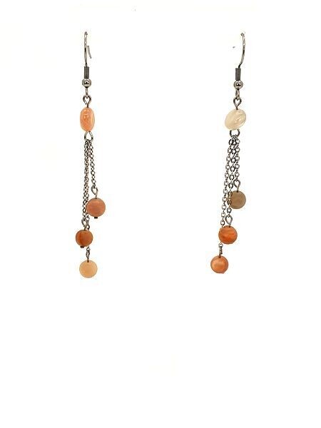 Boucles d&#39;oreilles Pierres de Lune brillante et mate, 6 et 8 mm