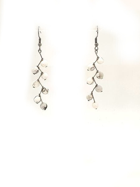 Boucles d&#39;oreilles magnésite, 6 mm