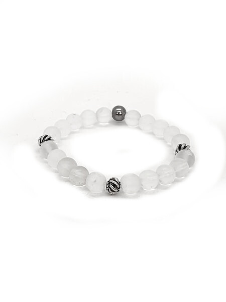 Bracelet cristal de roche, 8 mm