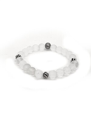 Bracelet cristal de roche, 8 mm