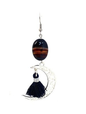 Boucles d'oreilles Sardonyx, 15x20 mm