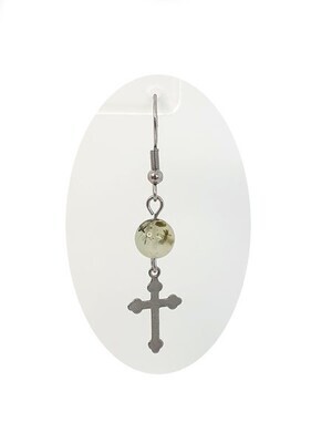 Boucles d'Oreilles Préhnite, 6 mm
