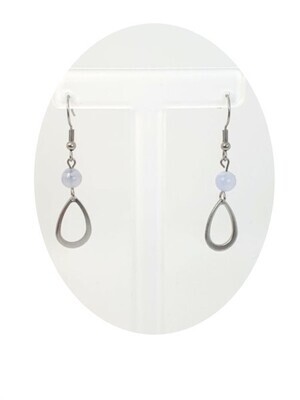 Boucles d&#39;Oreilles Calcédoine, 6 mm
