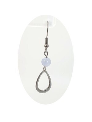 Boucles d'Oreilles Calcédoine, 6 mm