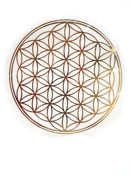 Fleur de vie dorée - 20 cm