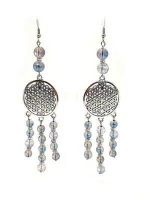 Boucles d'Oreilles Aqua Aura, 6 et 8 mm