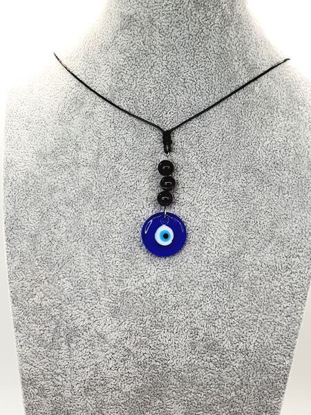 Collier améthyste et oeil turc, 8 mm