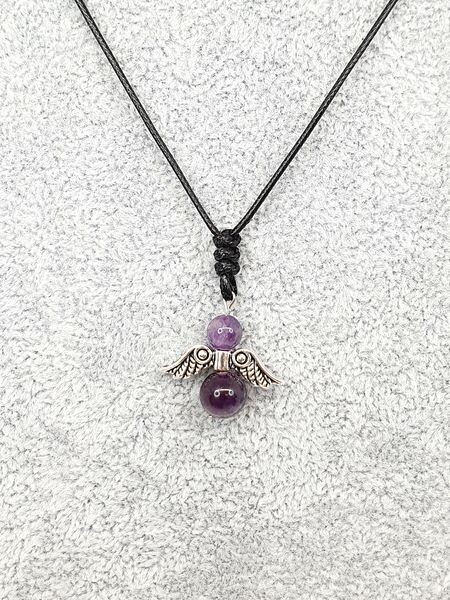 Collier Petit Gardien Améthyste, 6 et 8 mm