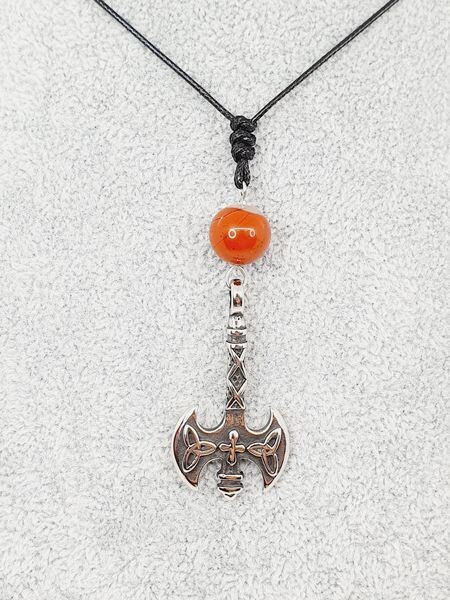 Collier Marteau de Thor - Jaspe Rouge