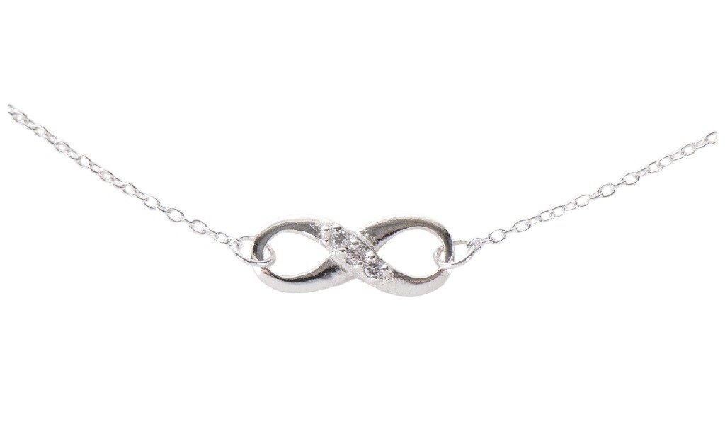Pendentif huit infini avec chaîne 45 cm