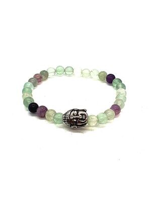 Bracelet Fluorite, 6 mm