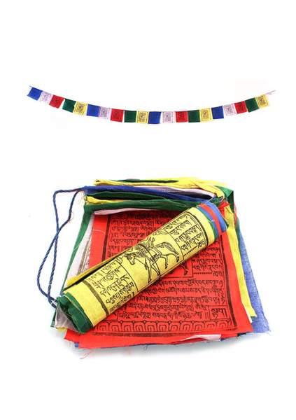 Drapeaux de prières tibétaine 19x19 cm