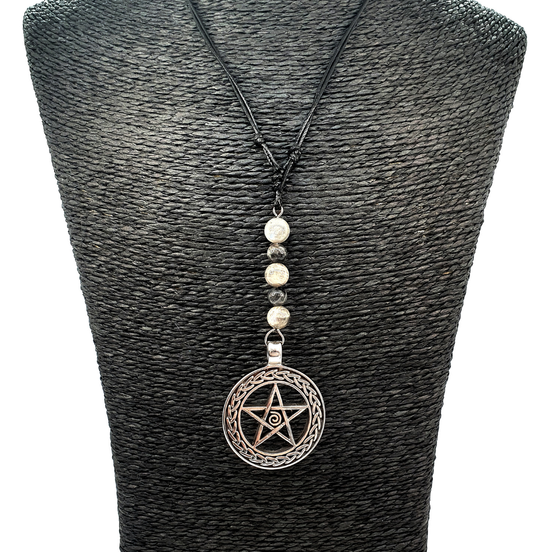 Collier pentacle - Labradorite