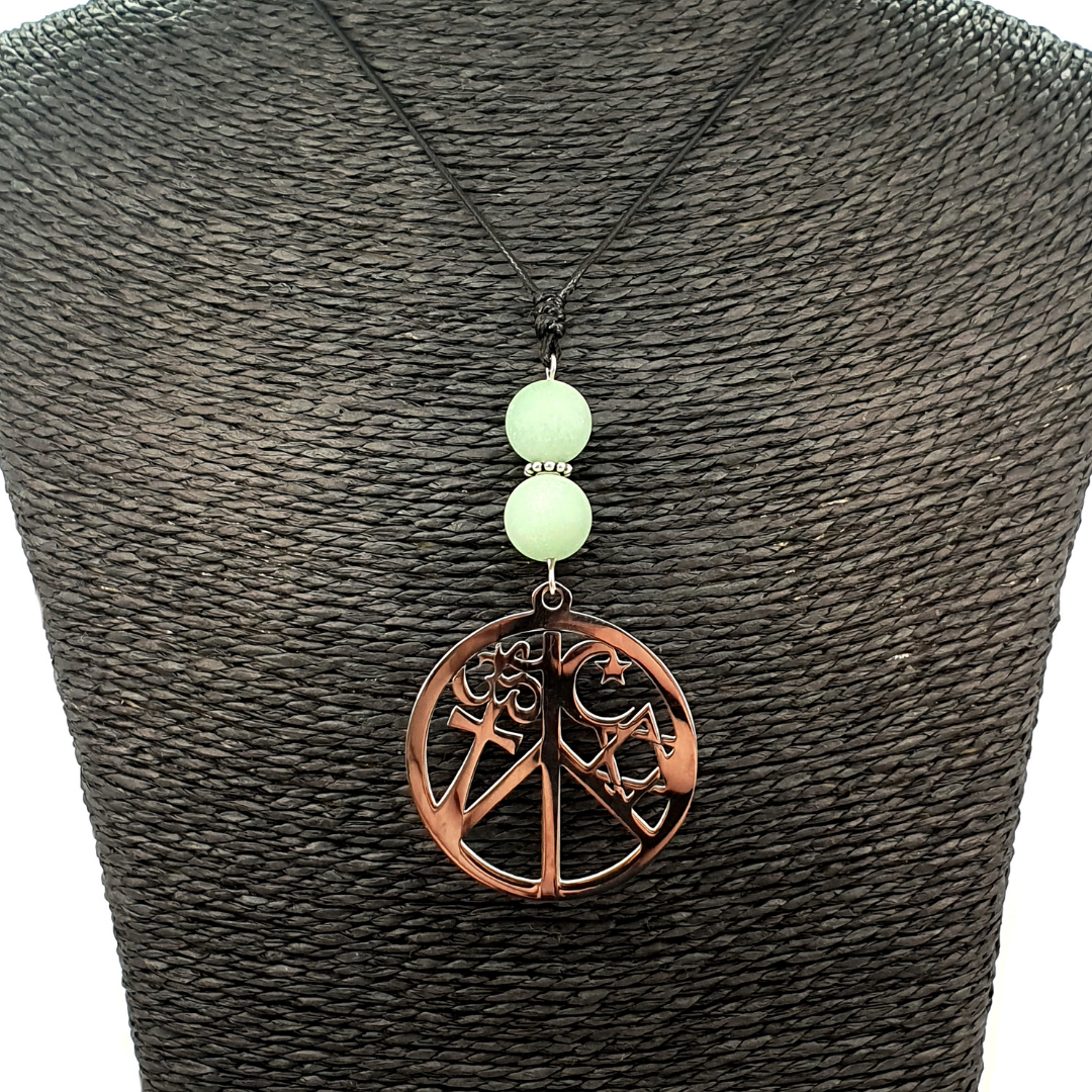Collier Paix et Amour - Aventurine