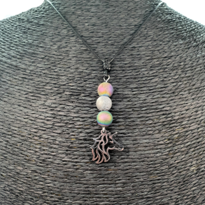 Collier Licorne - Agate Vaporisée