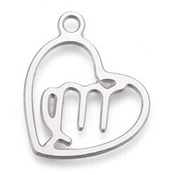 Pendentif acier inoxydable signe Vierge