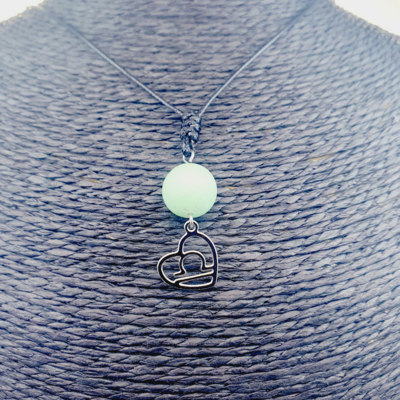 Collier Astro - Balance - aventurine verte mat - 12 mm