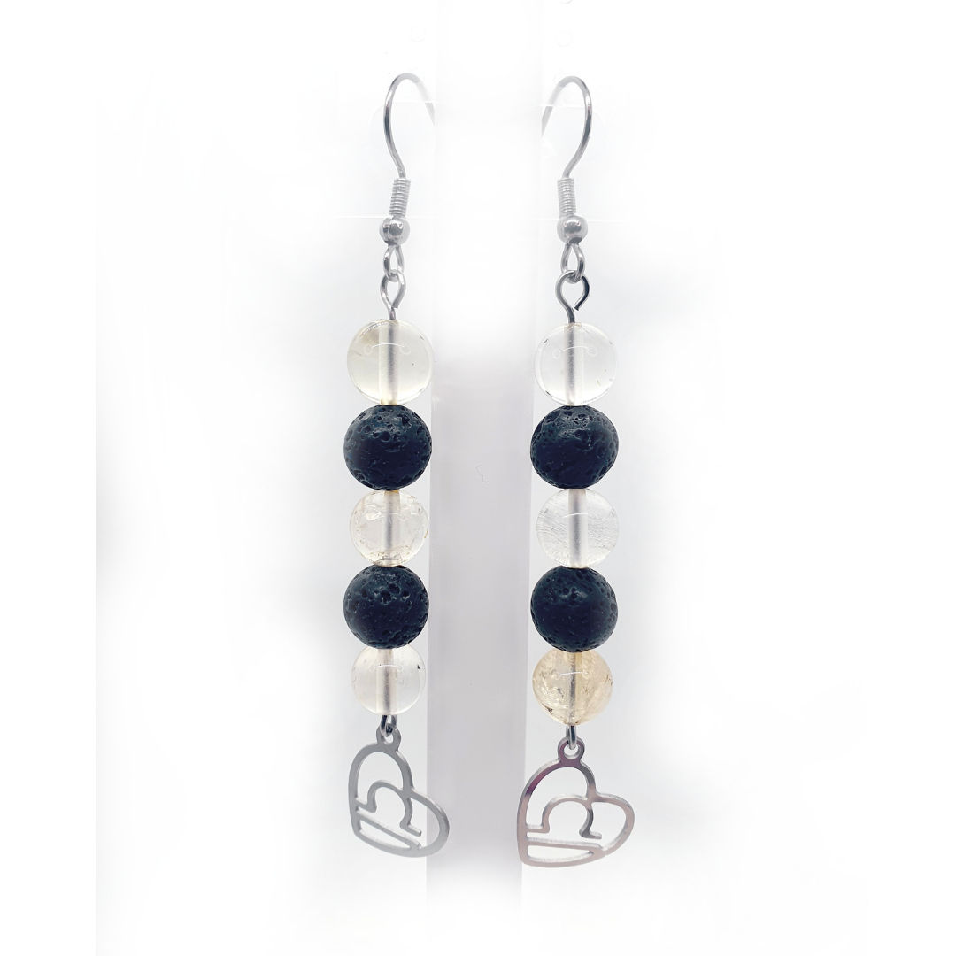 Boucles d&#39;oreilles Astro - Balance - Citrine