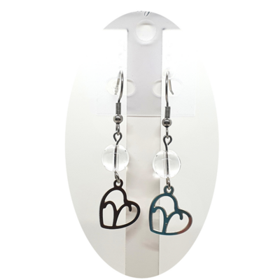 Boucles d&#39;oreilles Astro - Bélier - Cristal de roche