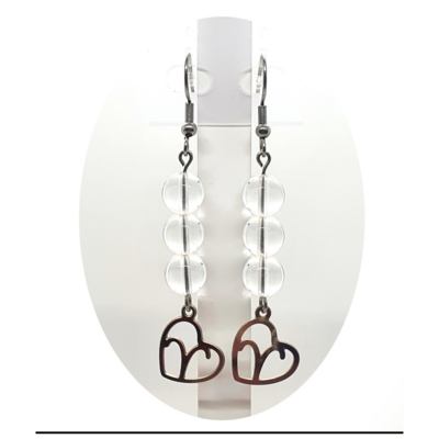 Boucles d&#39;oreilles Astro - Bélier - Cristal de roche