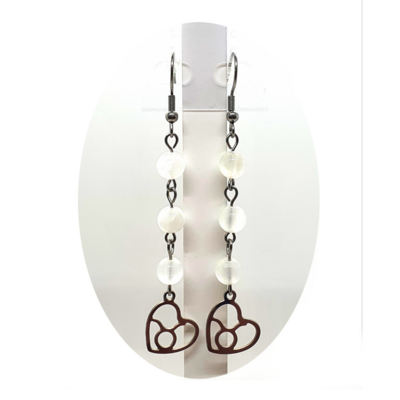Boucles d'oreilles Astro - Taureau - Sélénite