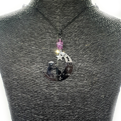 Collier - Rêve d&#39;enfant - Fluorite facettée - 8x12 mm