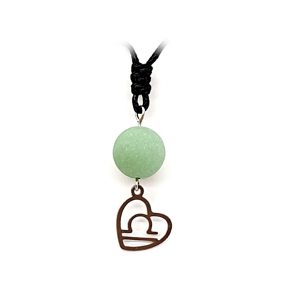 Collier Astro - Balance - aventurine verte mat - 12 mm