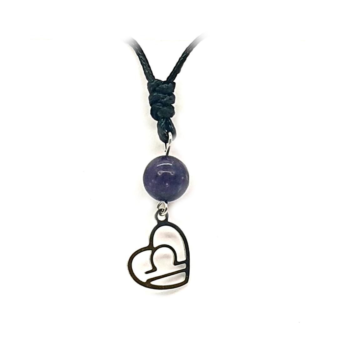 Collier Astro - Balance - Lépidolite 8 mm