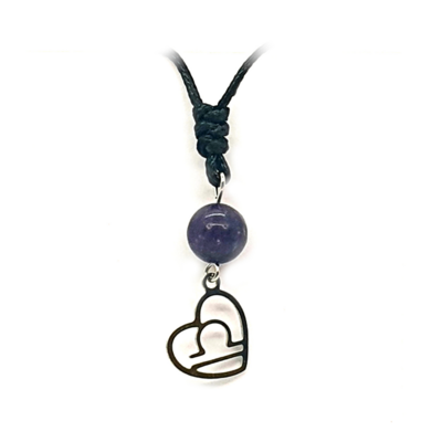 Collier Astro - Balance - Lépidolite 8 mm