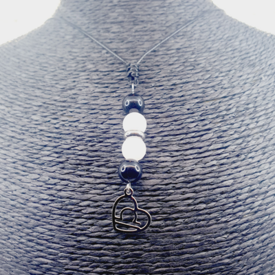 Collier Astro - Balance - Tourmaline &amp; Quartz rose 8 mm