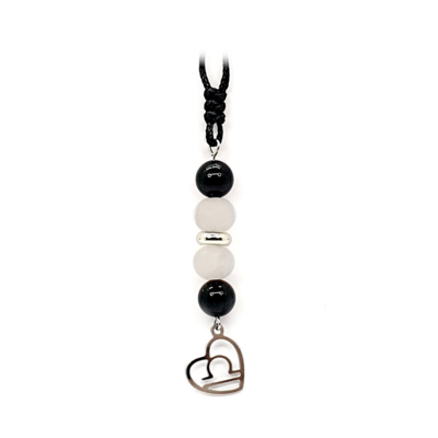 Collier Astro - Balance - Tourmaline &amp; Quartz rose 8 mm