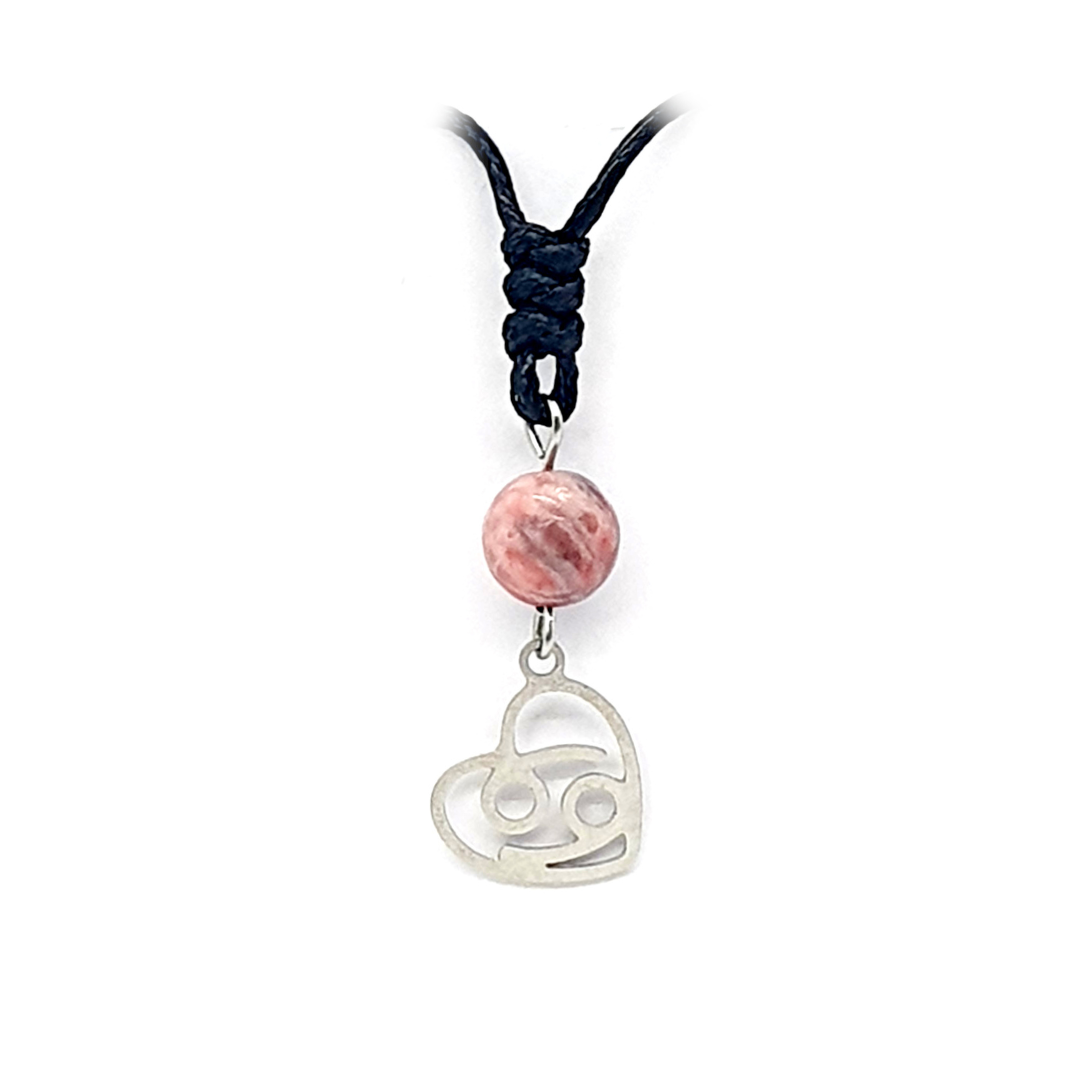 Collier Astro - Cancer - Rhodonite 8 mm