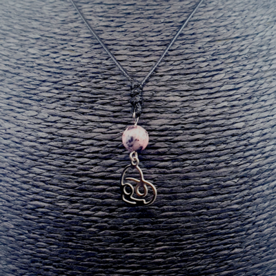 Collier Astro - Cancer - Rhodonite 8 mm