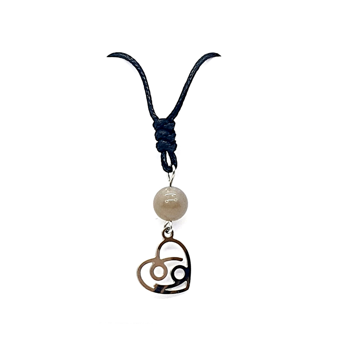 Collier Astro - Cancer -Pierre de lune 8 mm