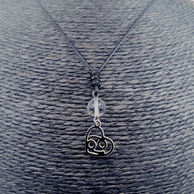 Collier Astro - Cancer - Cristal de roche 8 mm
