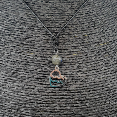 Collier Astro - Verseau - Labradorite 8 mm