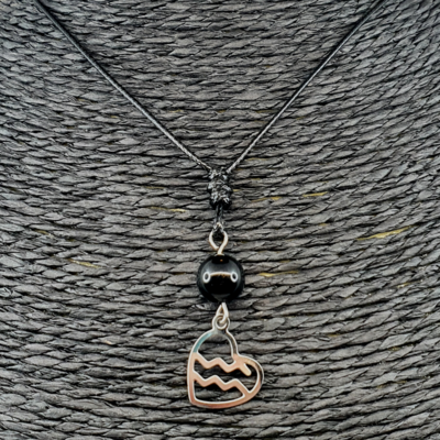 Collier Astro - Verseau - Tourmaline 8 mm