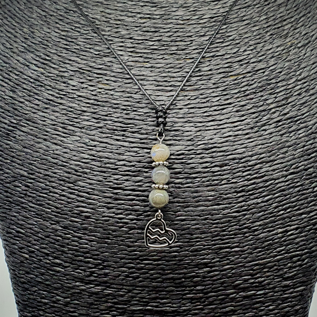 Collier Astro - Verseau - Labradorite 8 mm