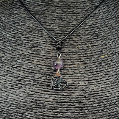 Collier Astro - Poisson - Améthyste 8 mm
