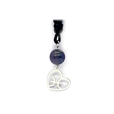 Collier Astro - Poisson - Améthyste 8 mm